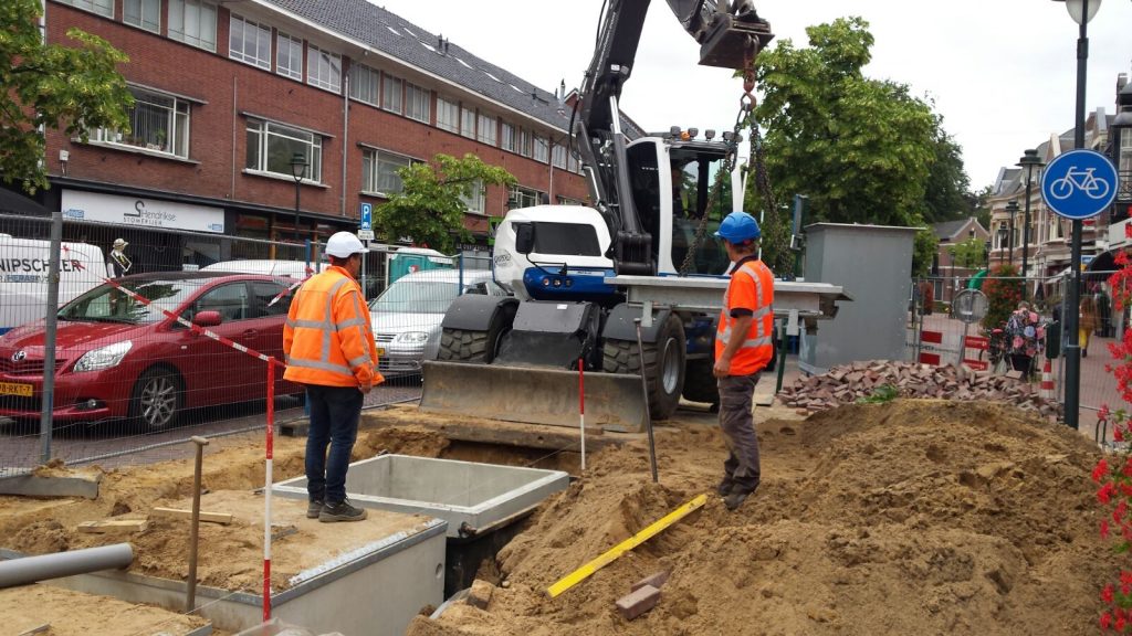 Plaatsen van ondergrondse containers